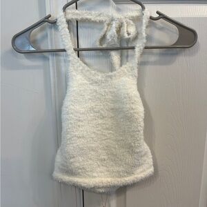 Skims fuzzy halter top L/XL